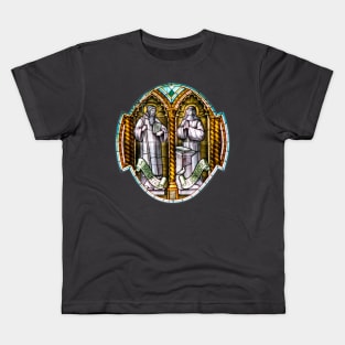 Saint Benedict and Saint Scholastica Stained Glass Kids T-Shirt